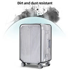 Luggage Cover Clear PVC Waterproof Scratch-Resistant Fits 18–30 Inch Suitcases