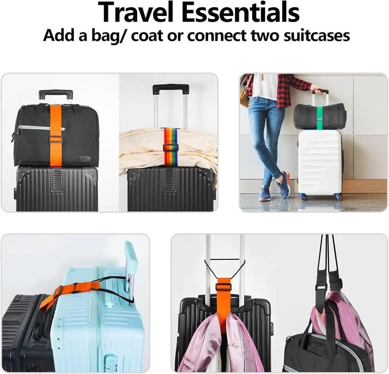 Luggage Strap Adjustable Elastic Reinforced Grip
