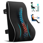 Lumbar Support Cushion Memory Foam With Two Secure Straps