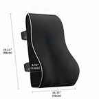 Lumbar Support Cushion Memory Foam With Two Secure Straps