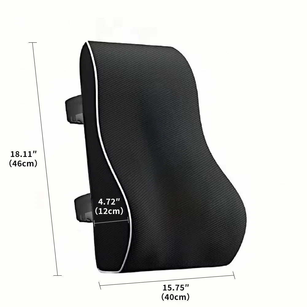 Lumbar Support Cushion Memory Foam With Two Secure Straps