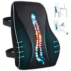 Lumbar Support Cushion Memory Foam With Two Secure Straps