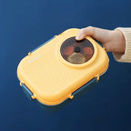 Lunch Box Stainless Steel Leak-Proof Lid 3 Compartments