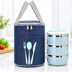 Lunch Cooler Bag Insulated Water-Resistant Cutlery Pocket
