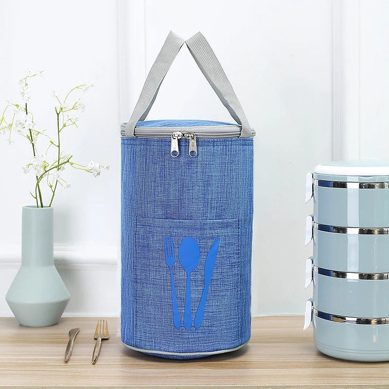 Lunch Cooler Bag Insulated Water-Resistant Cutlery Pocket