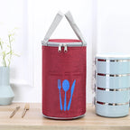 Lunch Cooler Bag Insulated Water-Resistant Cutlery Pocket