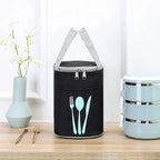 Lunch Cooler Bag Insulated Water-Resistant Cutlery Pocket