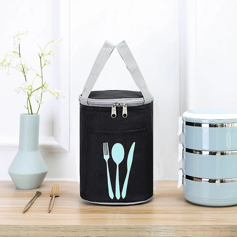 Lunch Cooler Bag Insulated Water-Resistant Cutlery Pocket