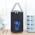 Lunch Cooler Bag Insulated Water-Resistant Cutlery Pocket
