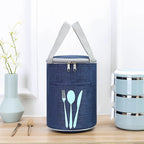 Lunch Cooler Bag Insulated Water-Resistant Cutlery Pocket