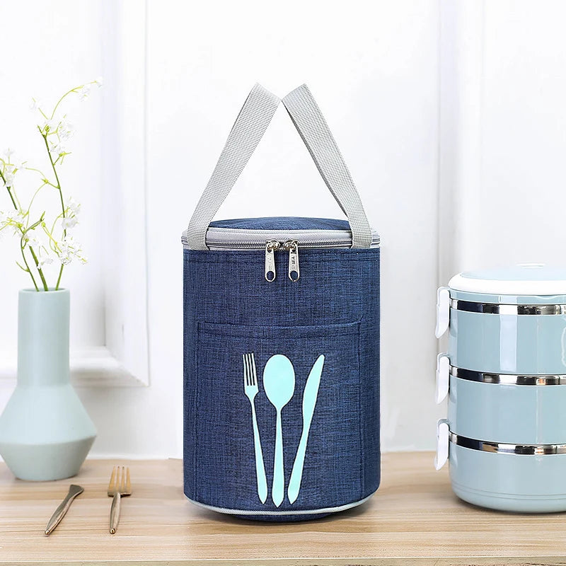 Lunch Cooler Bag Insulated Water-Resistant Cutlery Pocket