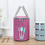 Lunch Cooler Bag Insulated Water-Resistant Cutlery Pocket