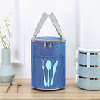 Lunch Cooler Bag Insulated Water-Resistant Cutlery Pocket