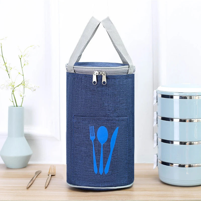 Lunch Cooler Bag Insulated Water-Resistant Cutlery Pocket