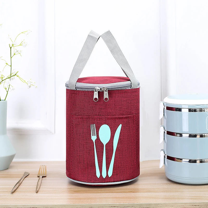 Lunch Cooler Bag Insulated Water-Resistant Cutlery Pocket