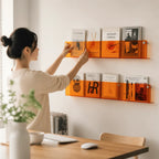 Magazine & Book Holder Wall-Mounted Acrylic Space-Saving