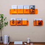 Magazine Holder Wall-Mounted Acrylic Space-Saving Display Shelf