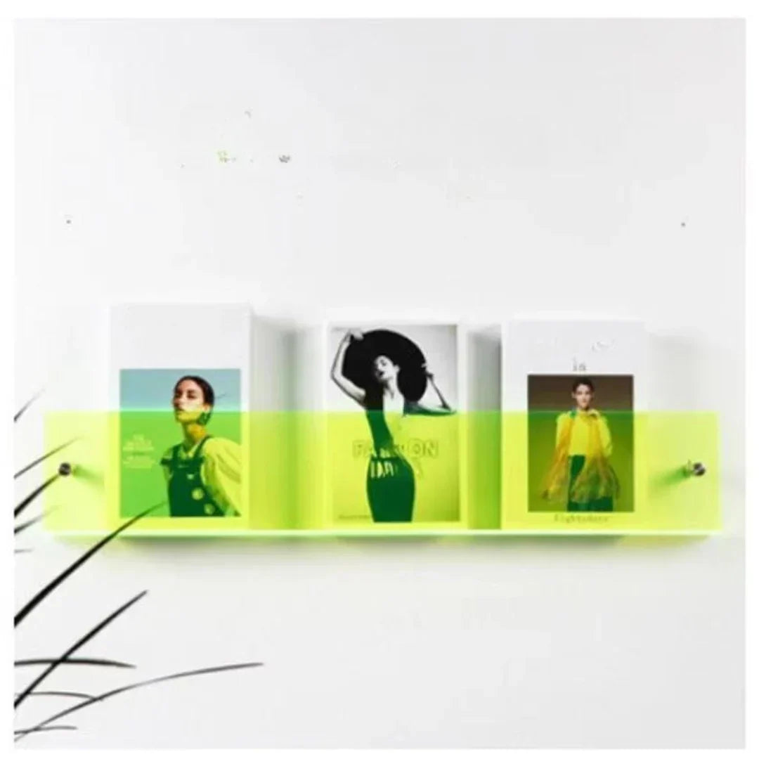 Magazine Holder Wall-Mounted Acrylic Space-Saving Display Shelf