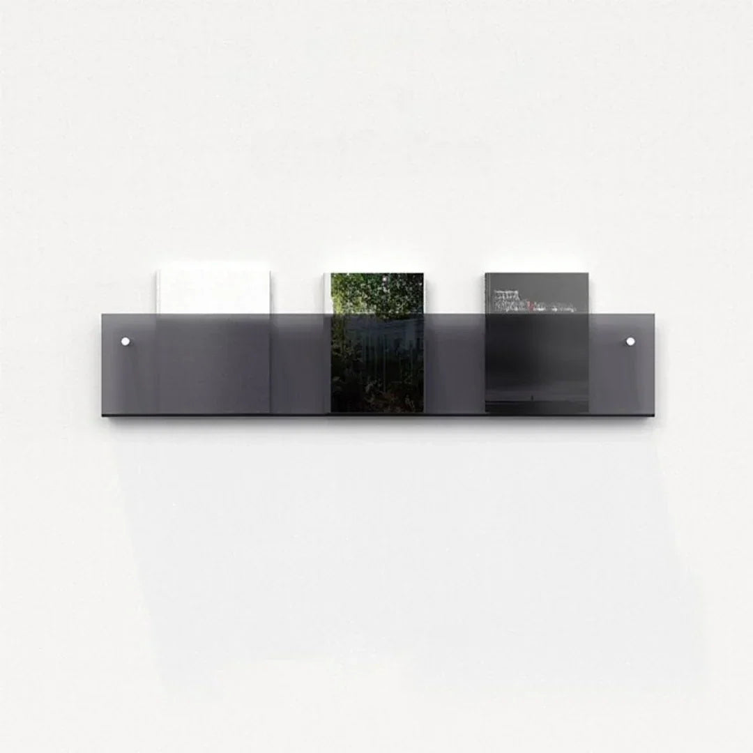 Magazine Holder Wall-Mounted Acrylic Space-Saving Display Shelf