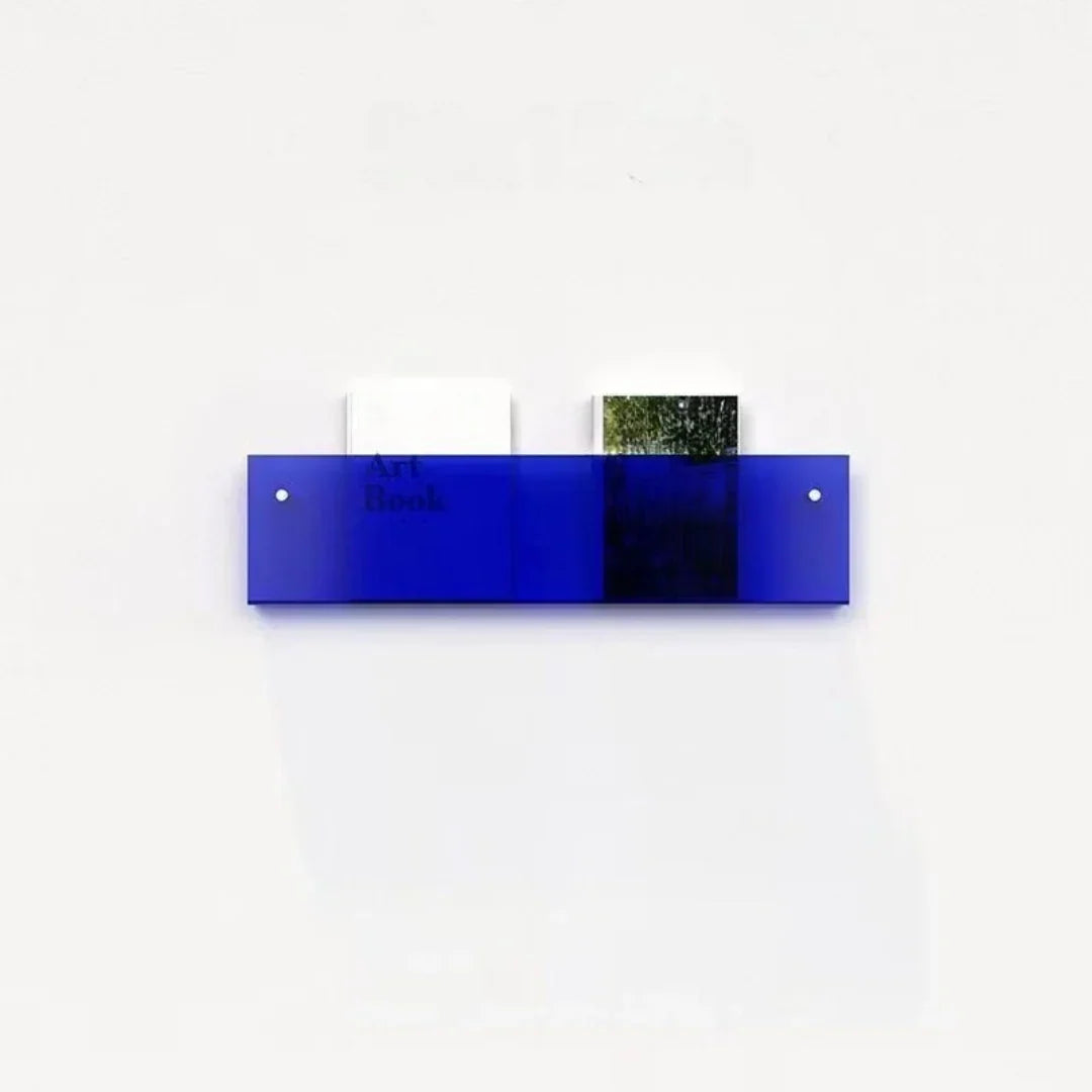 Magazine Holder Wall-Mounted Acrylic Space-Saving Display Shelf