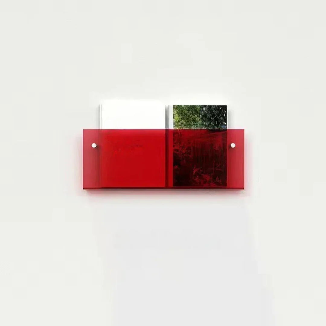 Magazine Holder Wall-Mounted Acrylic Space-Saving Display Shelf