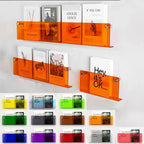 Magazine Holder Wall-Mounted Acrylic Space-Saving Display Shelf