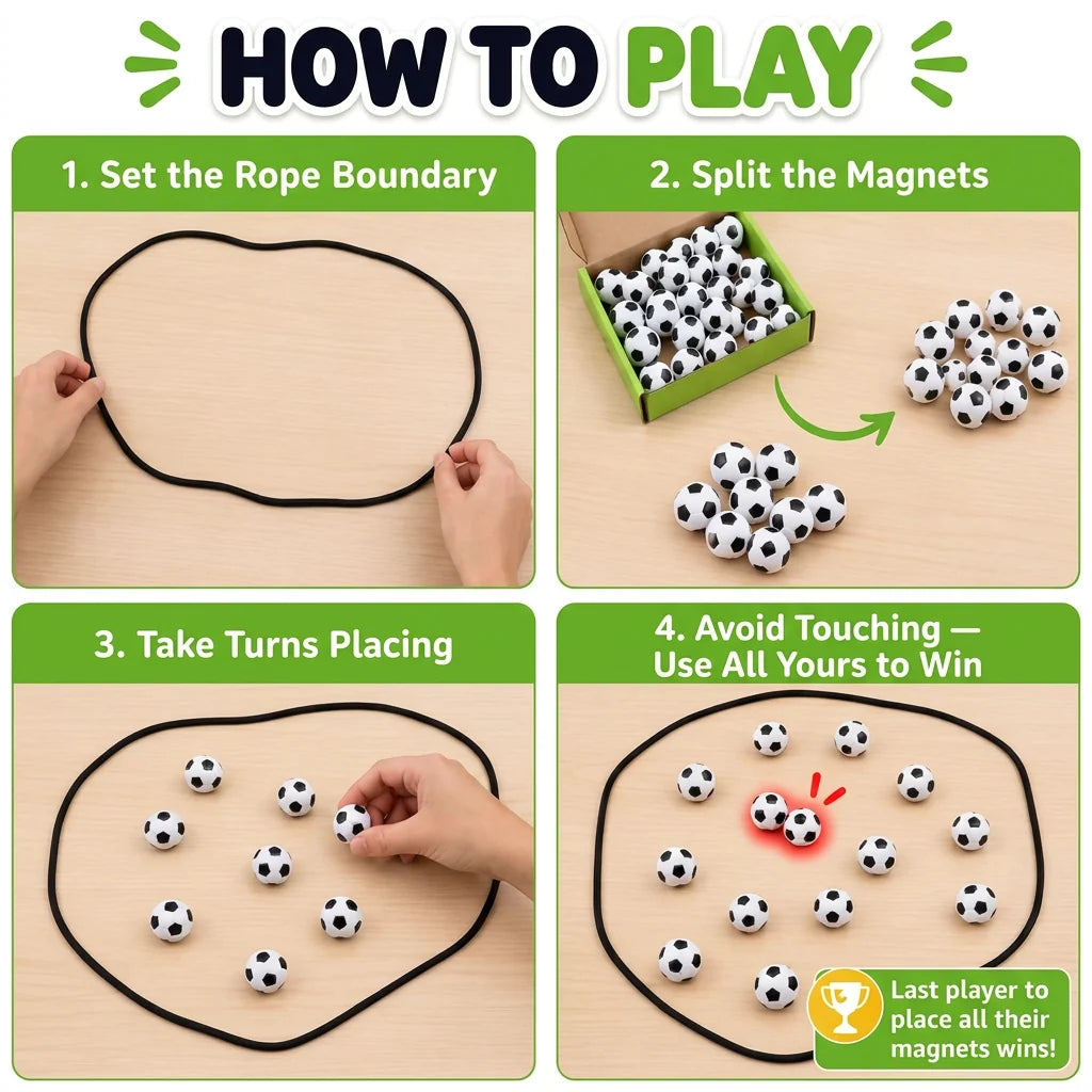 Magnetic Ball Game Strategic Tabletop Set of 20