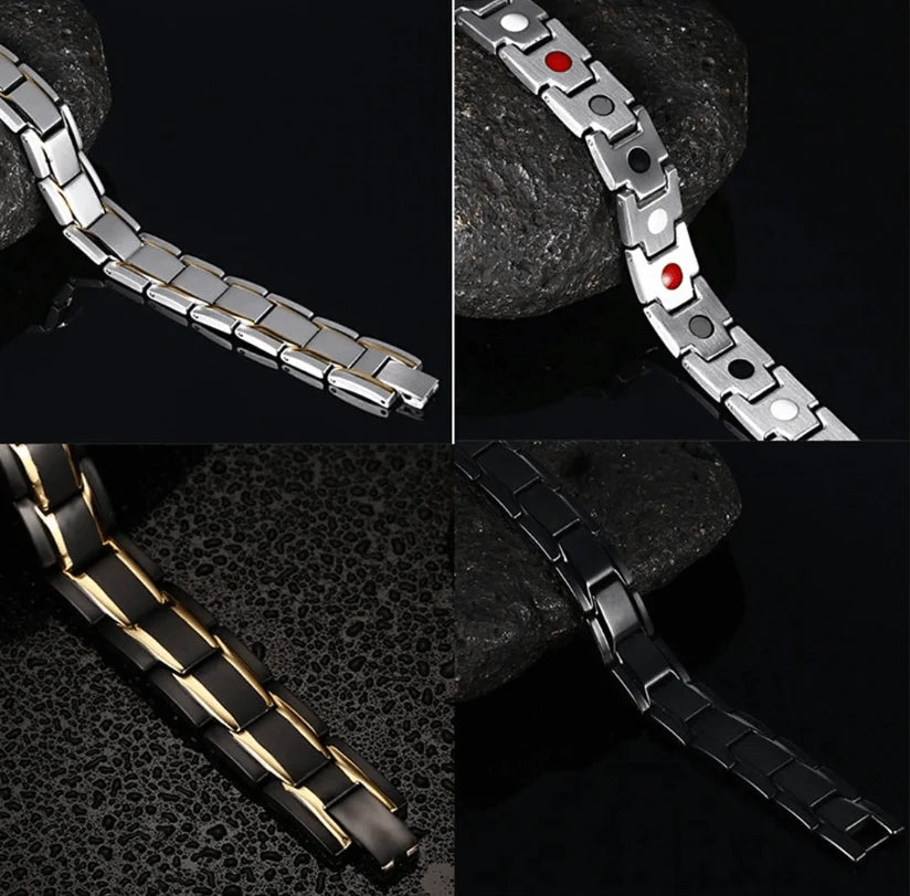 Magnetic Bracelet Stainless Steel Integrated Magnets For All-Day Comfort