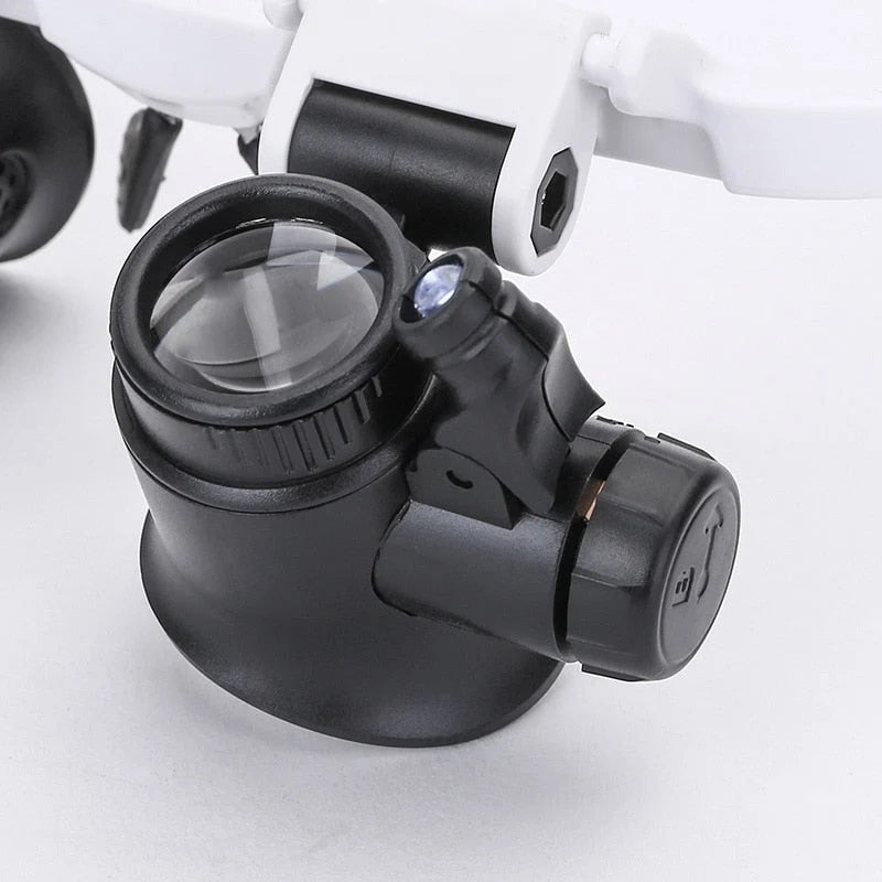 Magnifying Glasses 3-Level Magnification Adjustable LED Lighting