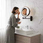 Makeup Mirror LED Magnifying Rechargeable With Adjustable Brightness