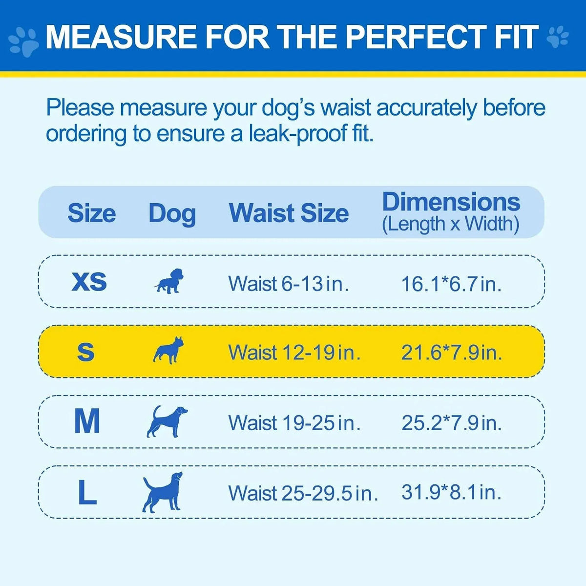 Male Dog Belly Bands Multi-Layer Absorbent Wetness Indicator