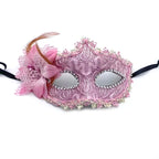 Masquerade Mask Lace Floral Rhinestone Adjustable Band