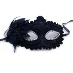 Masquerade Mask Lace Floral Rhinestone Adjustable Band