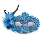 Masquerade Mask Lace Floral Rhinestone Adjustable Band