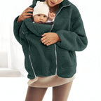 Maternity Jacket Teddy Fleece Expandable Babywearing Insert