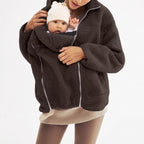 Maternity Jacket Teddy Fleece Expandable Babywearing Insert