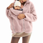 Maternity Jacket Teddy Fleece Expandable Babywearing Insert