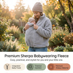 Maternity Jacket Teddy Fleece Expandable Babywearing Insert