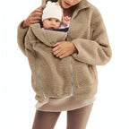 Maternity Jacket Teddy Fleece Expandable Babywearing Insert
