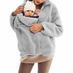 Maternity Jacket Teddy Fleece Expandable Babywearing Insert