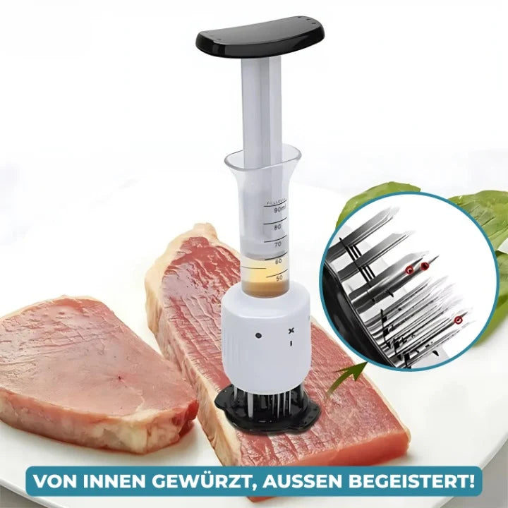 Meat Marinade Injector Stainless Steel Tenderizer Blades