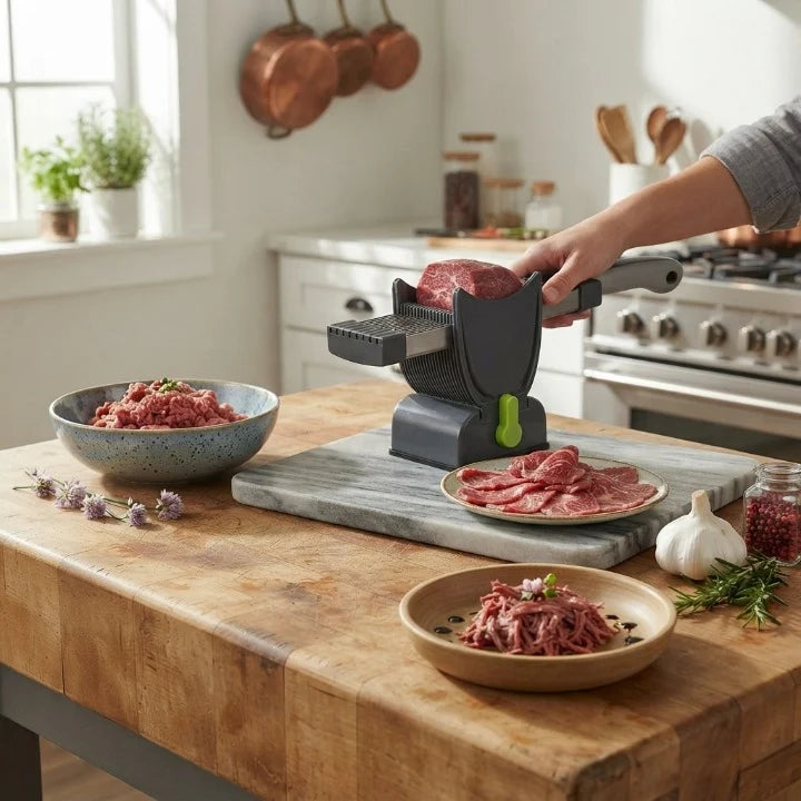 Meat Slicer Precision Comb Blade & Ergonomic Handle