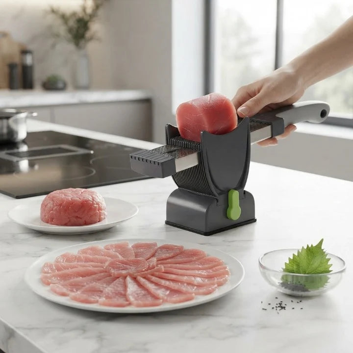 Meat Slicer Precision Comb Blade & Ergonomic Handle