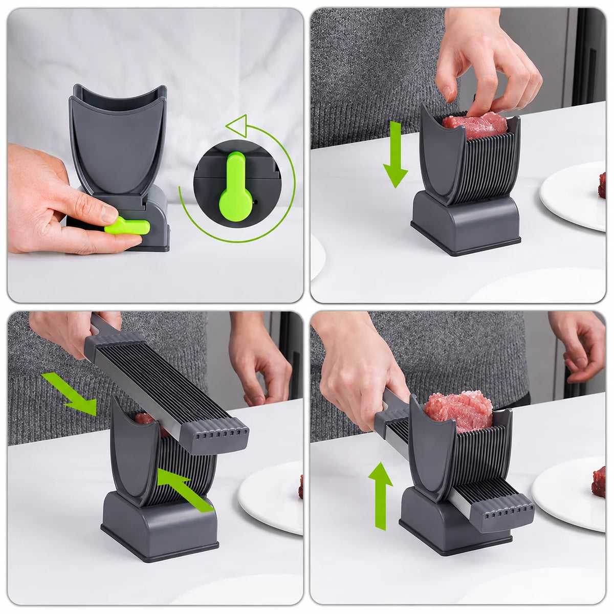 Meat Slicer Precision Comb Blade & Ergonomic Handle