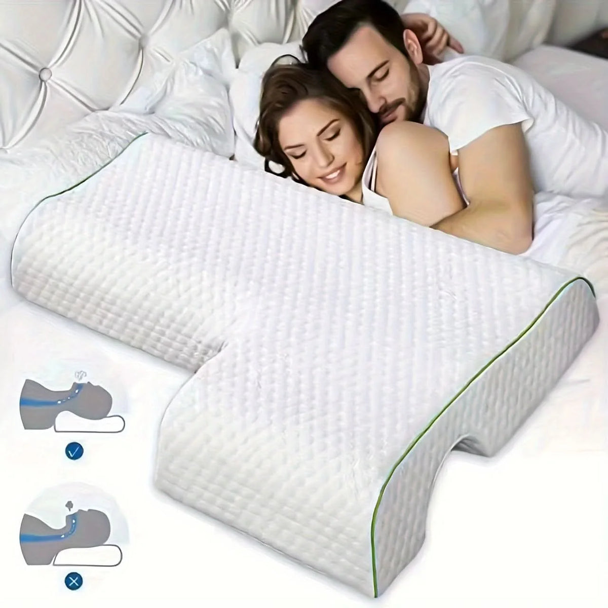 Memory Foam Pillow Breathable Ergonomic Head & Neck Support