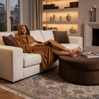 Men's Hooded Bathrobe Extra-Long Soft & Absorbent Flannel
