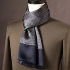 Men's Scarf Mulberry Silk Double Layer Polka Dot