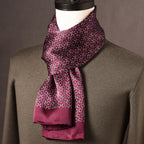 Men's Scarf Mulberry Silk Double Layer Polka Dot