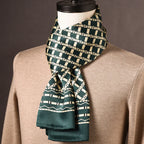 Men's Scarf Mulberry Silk Double Layer Polka Dot
