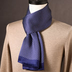 Men's Scarf Mulberry Silk Double Layer Polka Dot